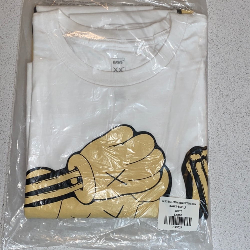 KAWS Skelton New Fiction Bone T-shirt